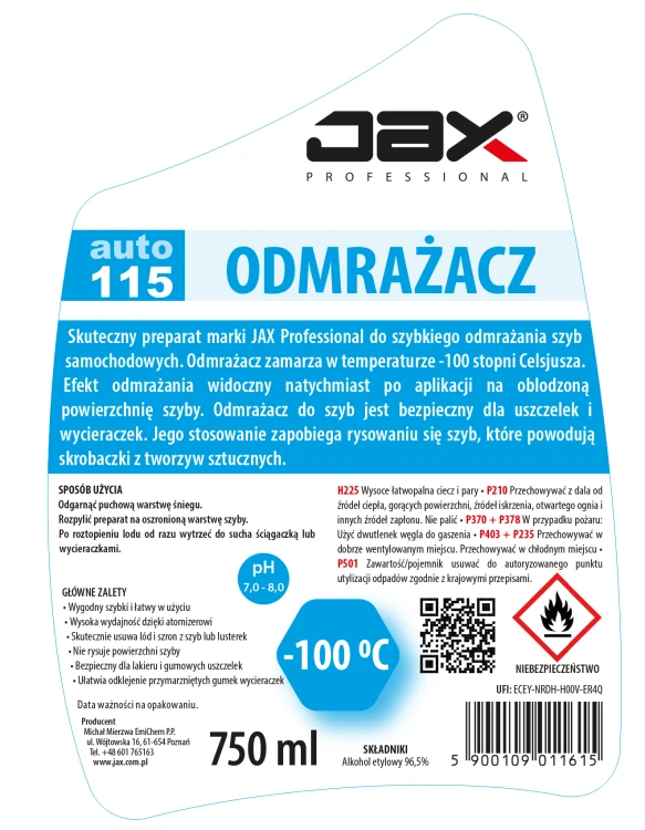 JAX 115 750 ml etykieta maska.webp