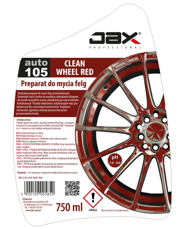 JAX 105 750 ml etykieta.webp