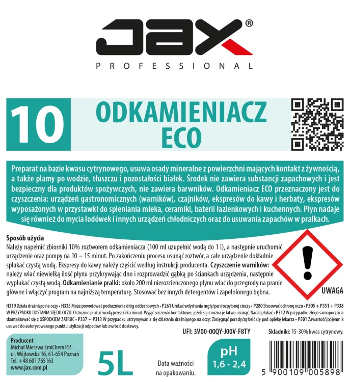 JAX 10 5L etykieta.webp