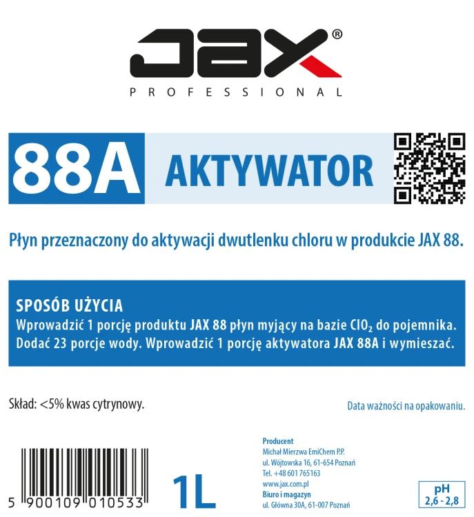 JAX 88A 1L etykieta.webp
