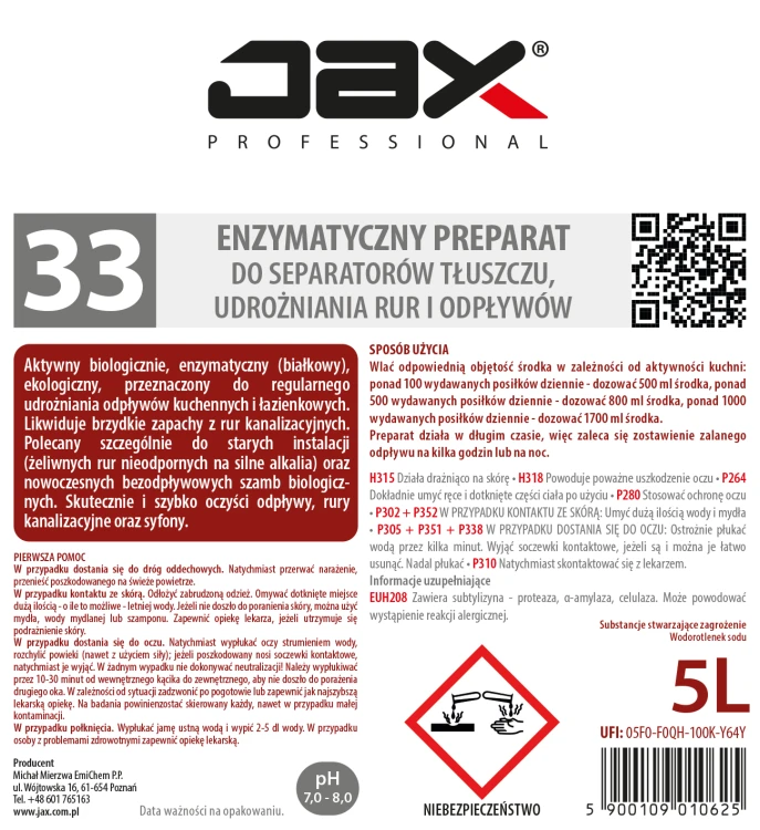 JAX 33 5L etykieta.webp