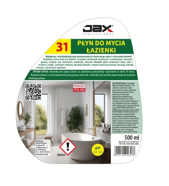 JAX 31 500 ml etykieta.webp