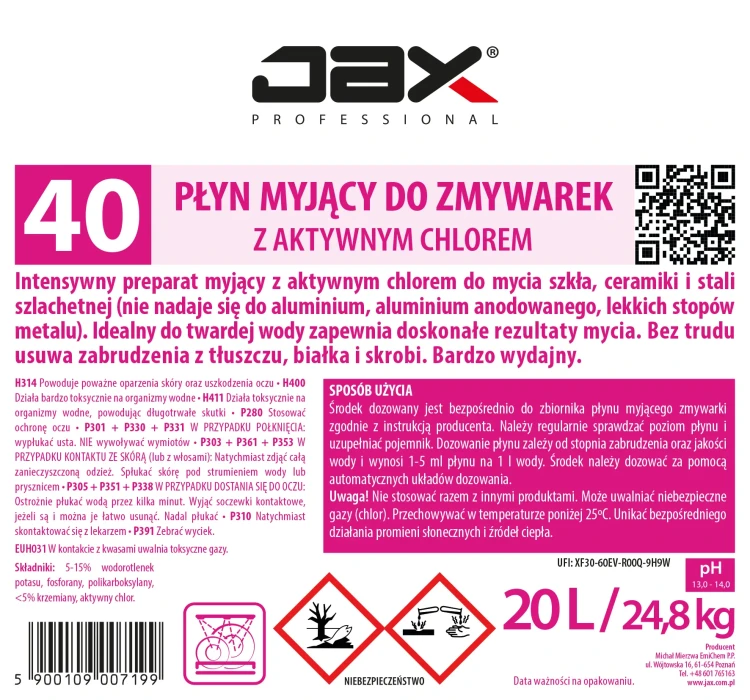 JAX 40 20L etykieta.webp