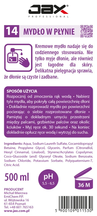 JAX 14 500 ml refill etykieta.webp