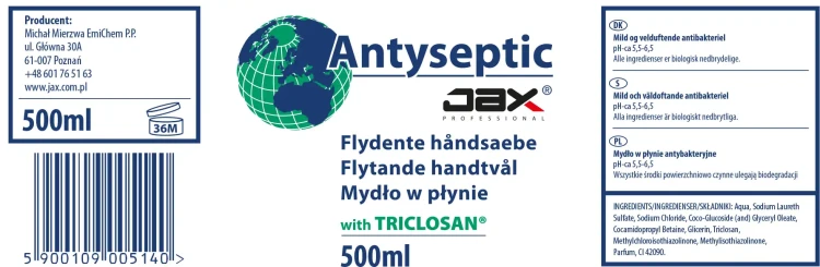 JAX Antyseptic 500 ml etykieta.webp